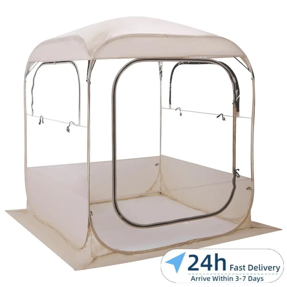 Transparent Bubble Curtains with 360° Panoramic View, Quick Mounting Camping Tent for Sports Events, Camping, Fishing and typhoid