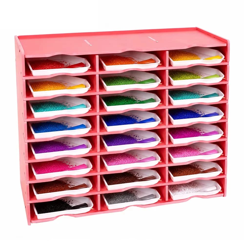 New 12/24/48 Slots Diamond Painting Tray Tower Organizer Multi-Boat Plates Storage Rack Diamond Painting Accessories Kits