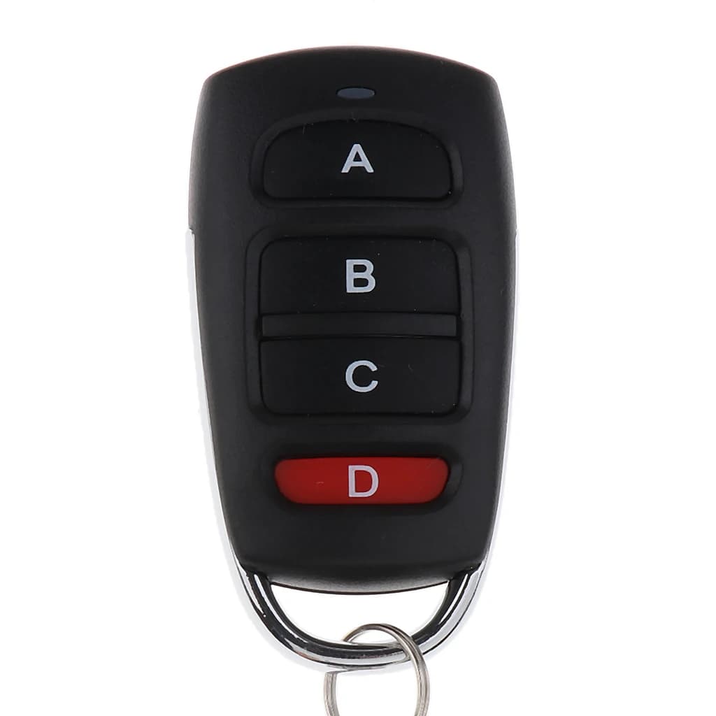 Telecomando per Porta del Garage 433MHz, Chiave Wireless a 4 Pulsanti per Allarme Auto e Chiusura Centralizzata