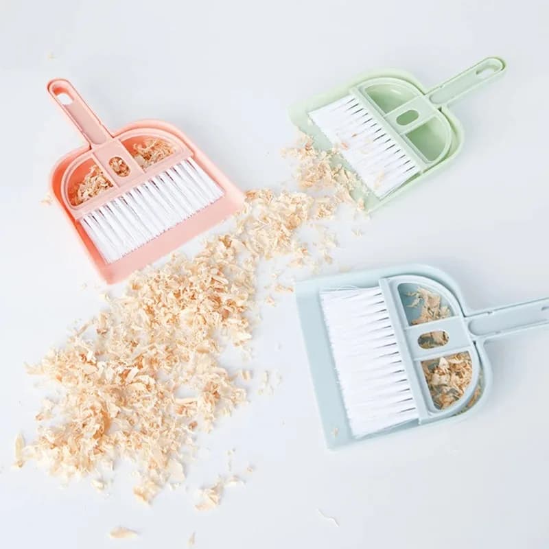 Gatto criceto paletta piccola scopa Set Pet strumenti di pulizia professionale coniglio Pooper Scooper cavia toilette accessori per scopa