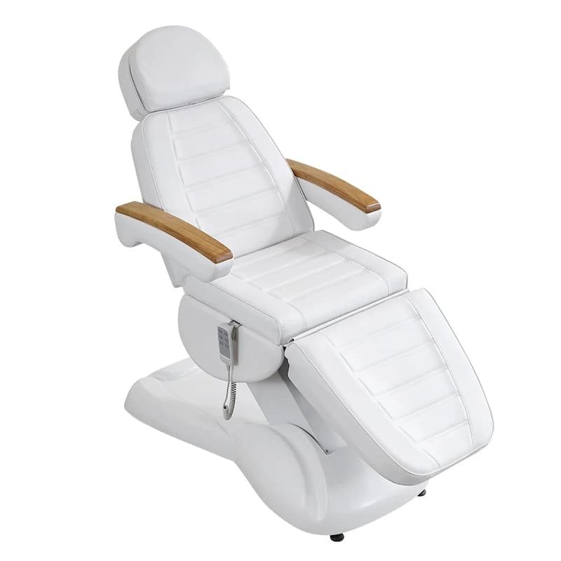 Luxury Beauty Salon Facial Bed Electric Height Adjustable Lash Bed Curved Top White Professional Memory Foam Cosmetic Home Use