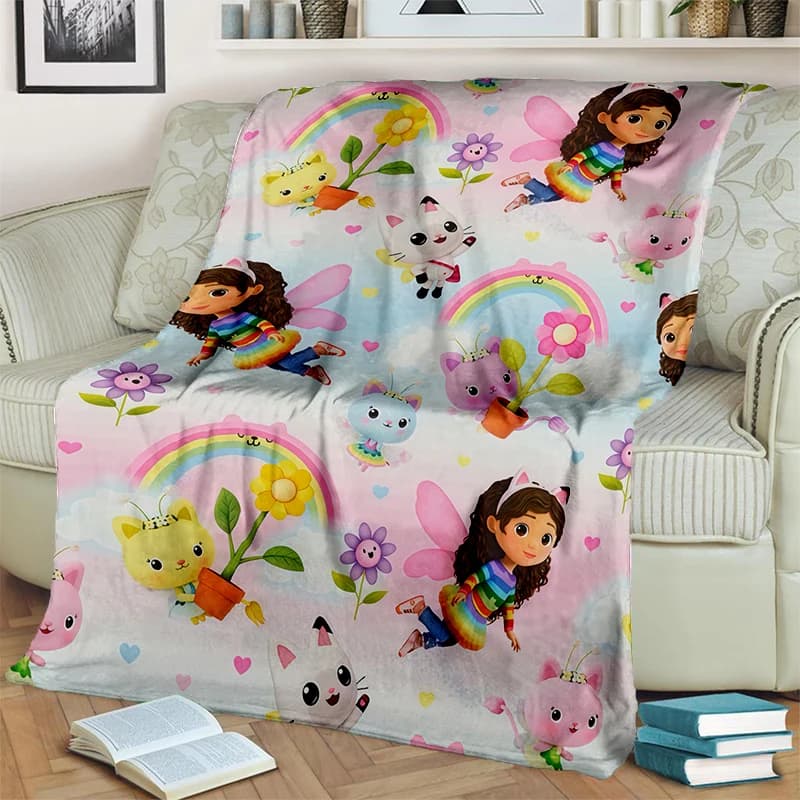 ‌ 29 Style New Gabbys Dollhouse Cartoon Girl Gift Coperta, morbida coperta per la casa, camera da letto, divano letto, viaggio, picnic, copertura per bambini
