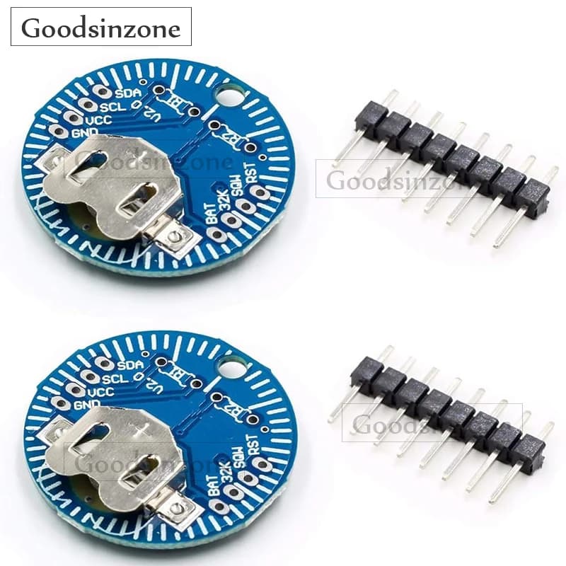 2-Pack DS3231 DS3231SN RTC Module – Real-Time Clock Module with CR1220(not included) Battery Backup & I2C Interface for Arduino
