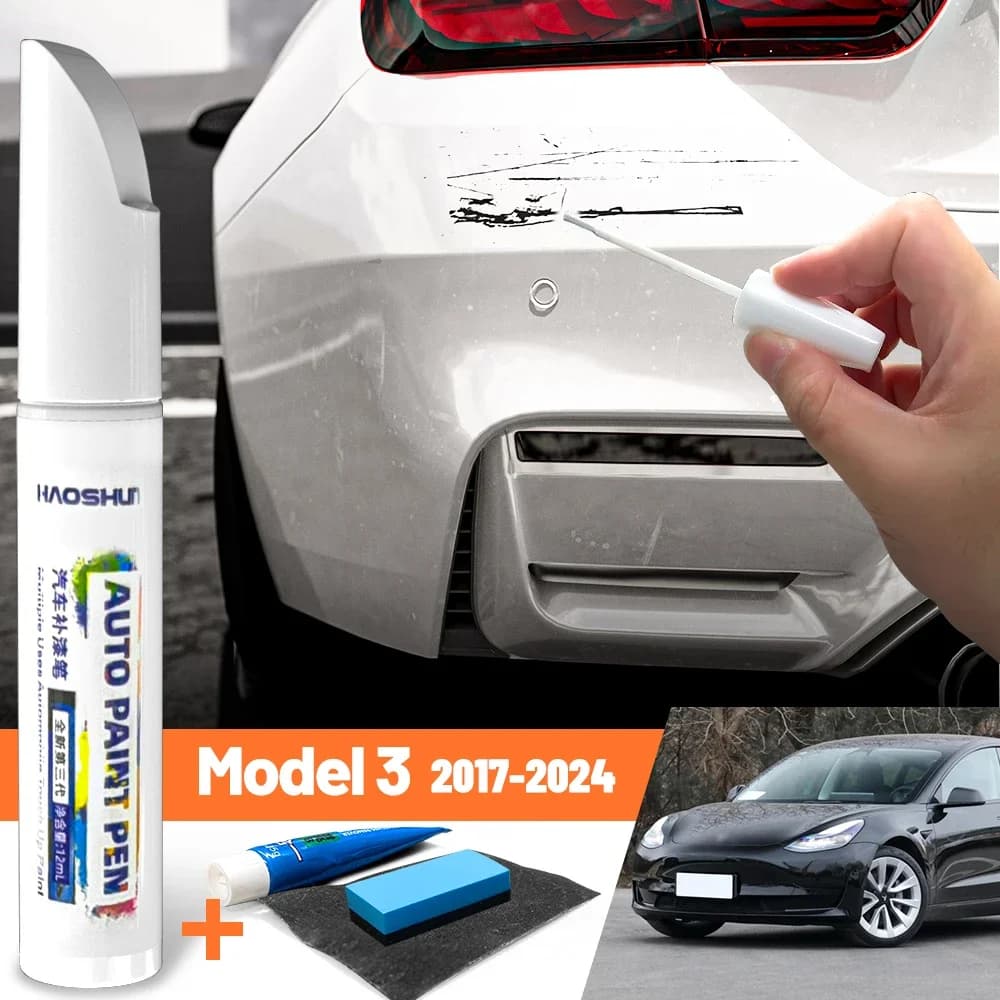 Penna per vernice per auto Cura della vernice Riparazione graffi Pittura a cera Rimozione graffi per Tesla Model 3 2017-2024 2018 2019 2020 2021 2022 2023