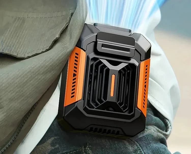 Ventilatore personale personalizzabile con clip da cintura Torcia portatile Power Bank Ventilatore indossabile Ventilatore appeso al collo per lavori all'aperto