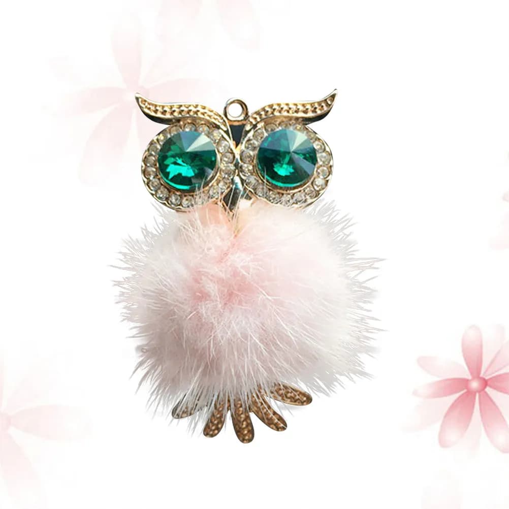 Diffusore di Aromi a Forma di Gufo con Strass per Auto, Deodorante per Oli Essenziali da Bocchetta di Ventilazione, Rosa