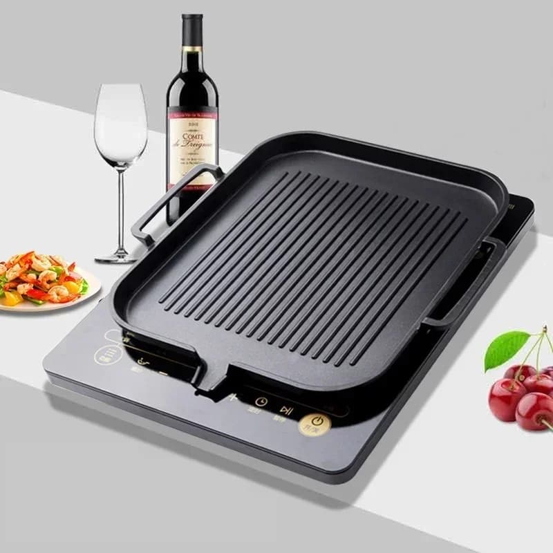 Padella in alluminio Padella antiaderente per barbecue Vassoio per barbecue coreano Vassoio per griglia per barbecue quadrato Pentole da cucina
