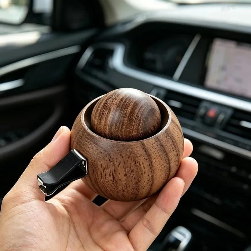 Spherical Design Decor Diffuser Car Air Freshener Wooden Essential Oil Diffusers Car Fragrance Natural Fragrance Dispersion