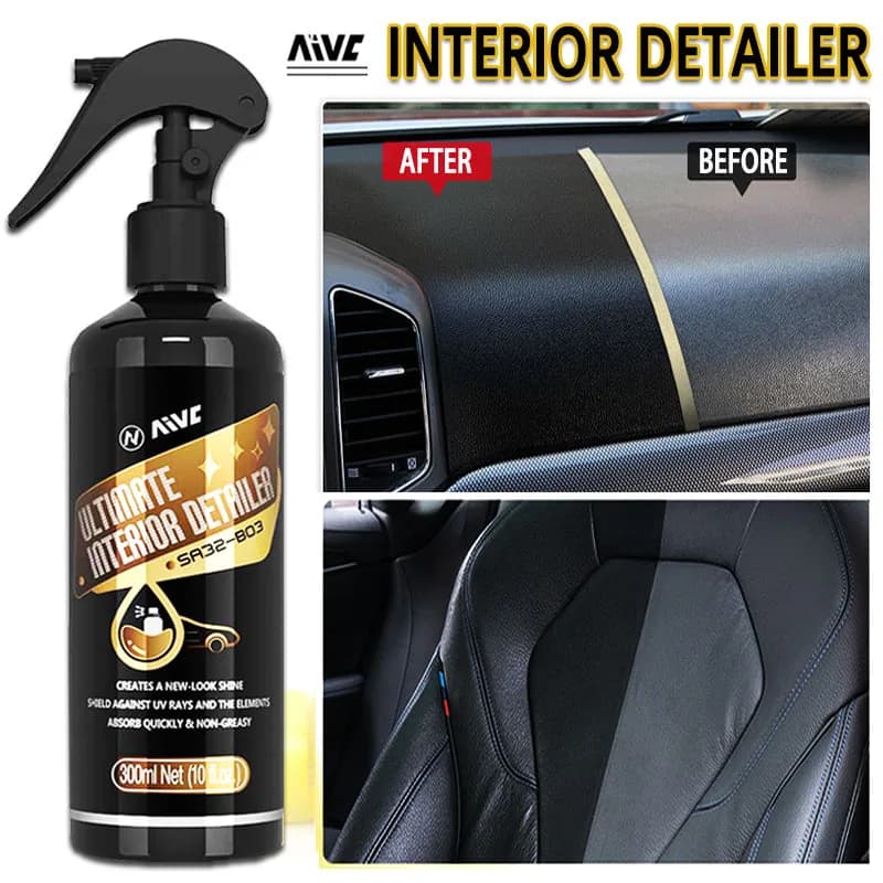 Rinnovatore per Plastica Auto, Rivestimento per Interni, Agente Lucidante Super Brillante, Cura Auto per Rinnovare Plastica e Pelle
