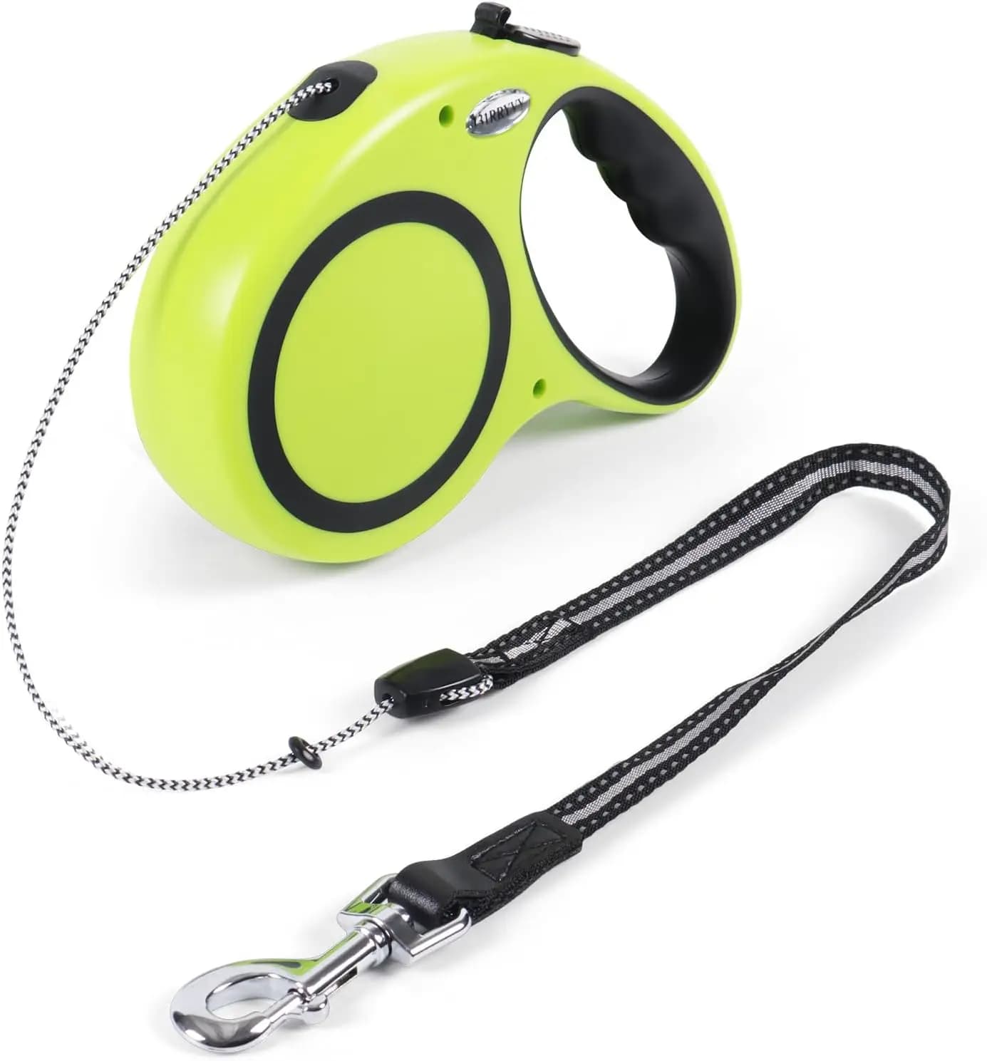 Guinzaglio Retrattile per Cani da 30 Piedi, 360° ° Antinodo, freno e blocco con una sola mano, per cani di taglia media/grande fino a 77 libbre, verde