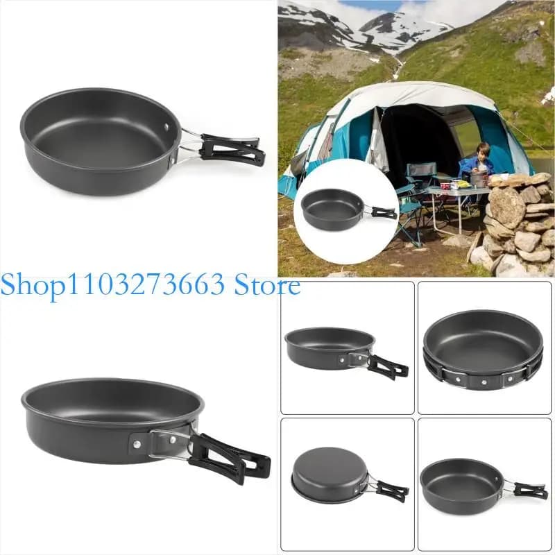 R6FE Backpacking Camp Frying Pads Outdoor Cooking Pans with Stick Test Coating