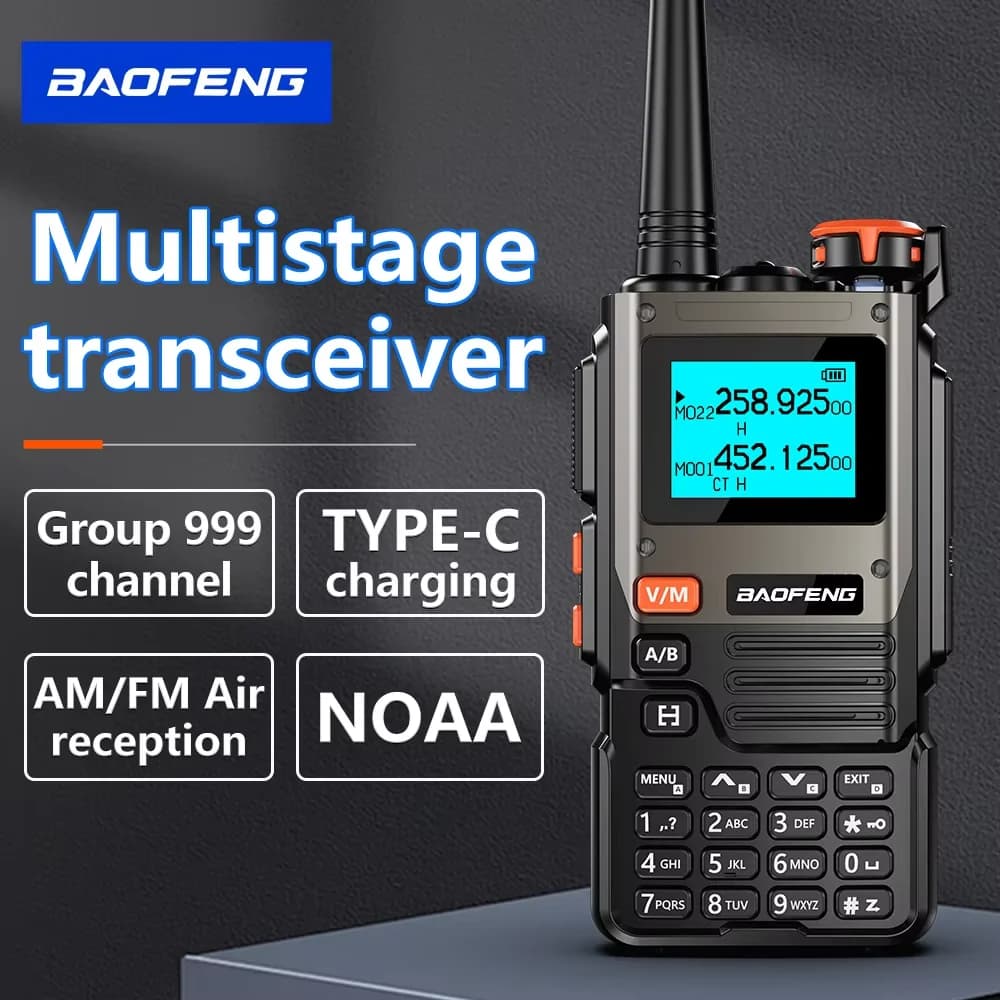 Ricetrasmettitore Portatile BAOFENG UV-K61 Aggiornato, Copia Frequenza con Un Clic, Ricezione Multi-Banda, Radio FM a Lungo Raggio