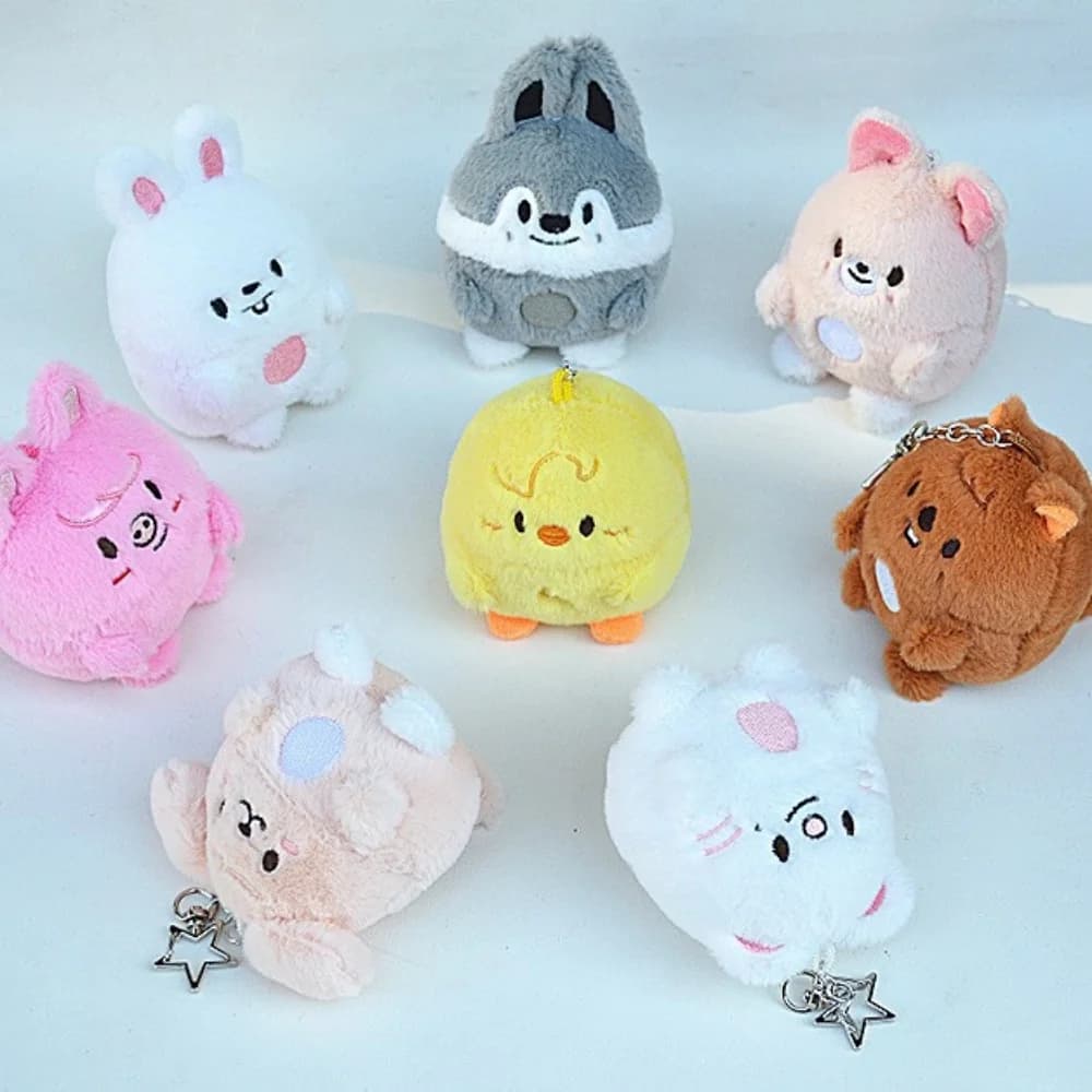 Portachiavi con Ciondolo a Forma di Uovo degli Amati Stray Kids, Han Jicheng, Hwang Hyuncheon, Bang Chan, Mini Bambola in Peluche a Forma di Coniglio