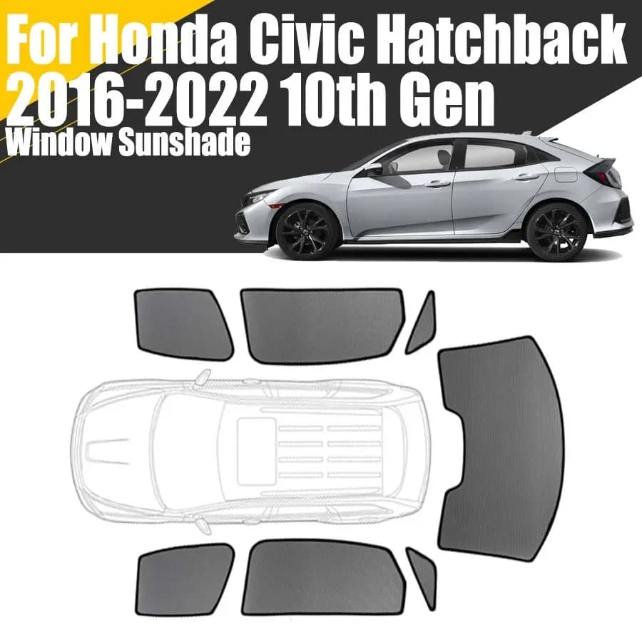 Customized Magnetic Car Window Parasol for Honda Civic Hatchback 10th Generation 2016-2022 Front Windscreen Tent