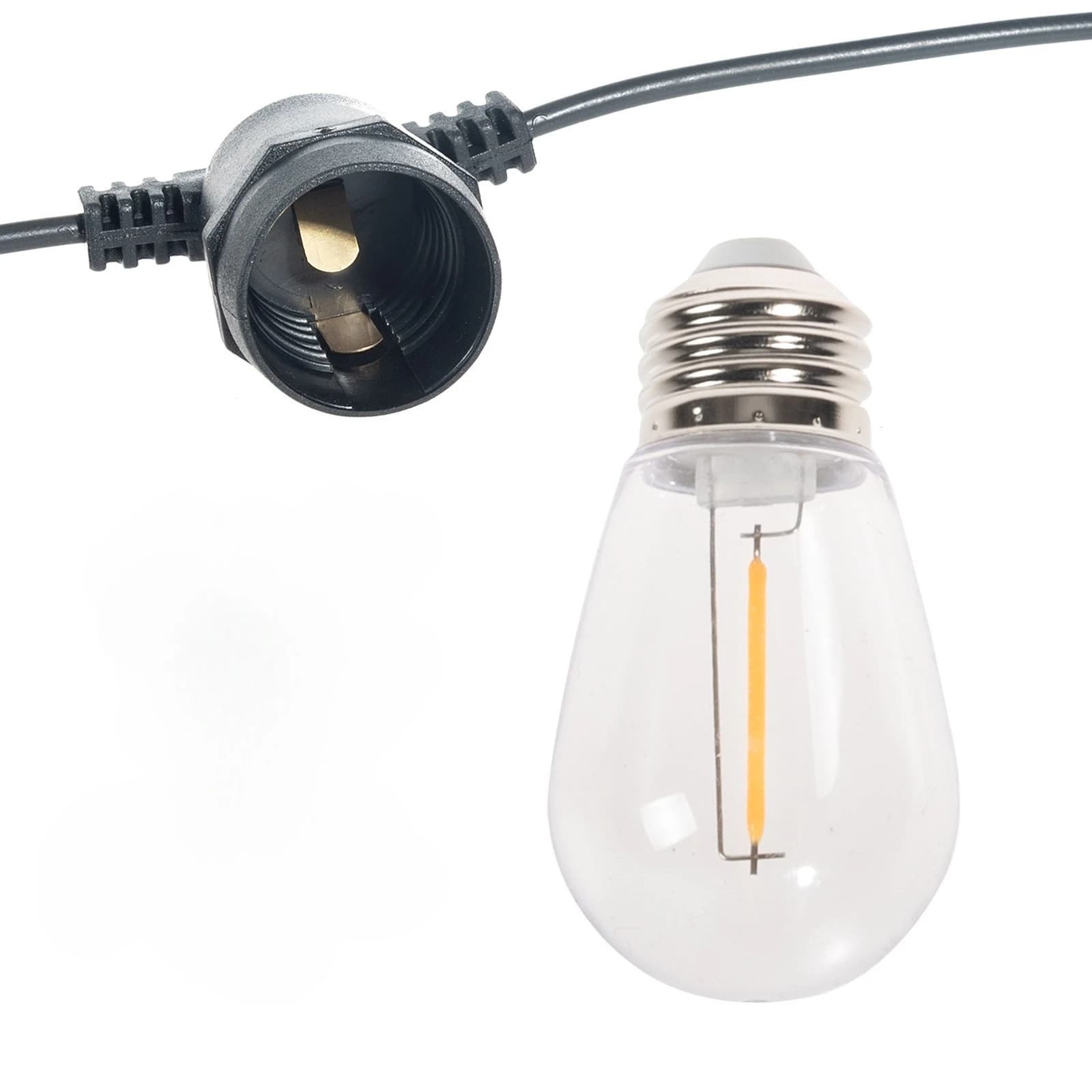 Lampada al tungsteno S14 per esterni, impermeabile, luci a stringa per corse di cavalli, luci per campeggio, decorazione per tende e tettoie, luci d'atmosfera.
