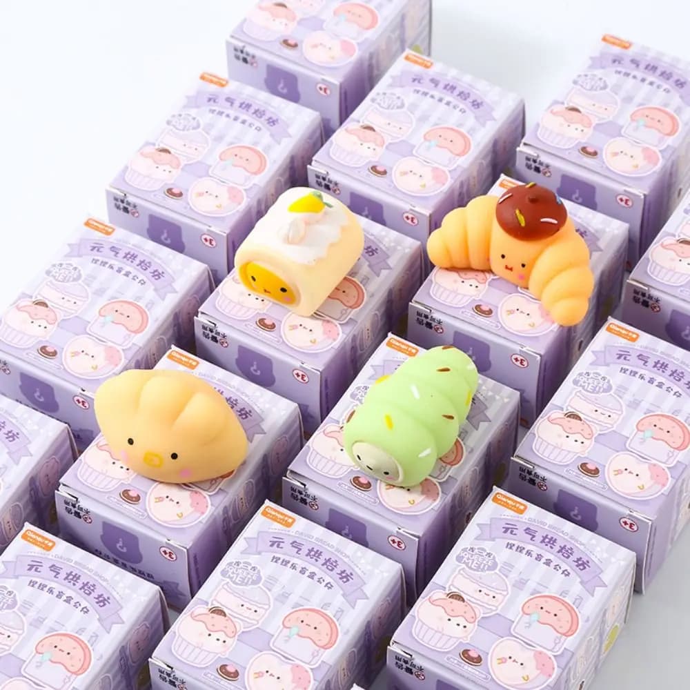 1 pz scatola cieca da forno morbida stile a sorpresa casuale spremere giocattoli da dessert croissant kawaii confezione indipendente scatola cieca bambino