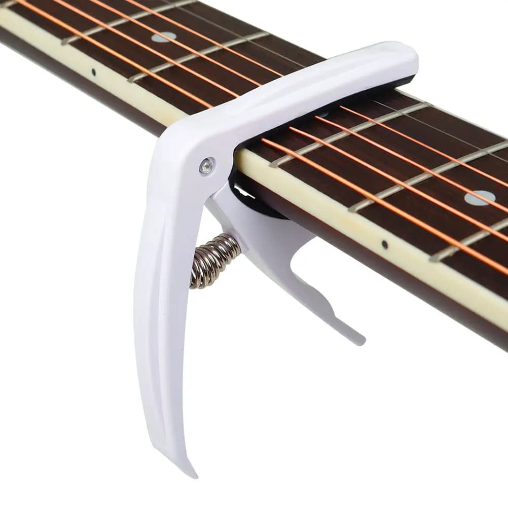 Capotasto Universale per Chitarra in ABS e Metallo, Tensione a Molla Regolabile per Chitarra Acustica, Elettrica, Ukulele, Classica, Accessori per Chitarra
