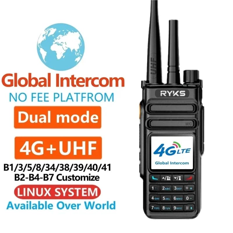 Ripetitore UHF 4G LTE Multifunzione, Walkie Talkie con Scheda SIM, Radio POC IP, Perfetto per l'Uso in Australia