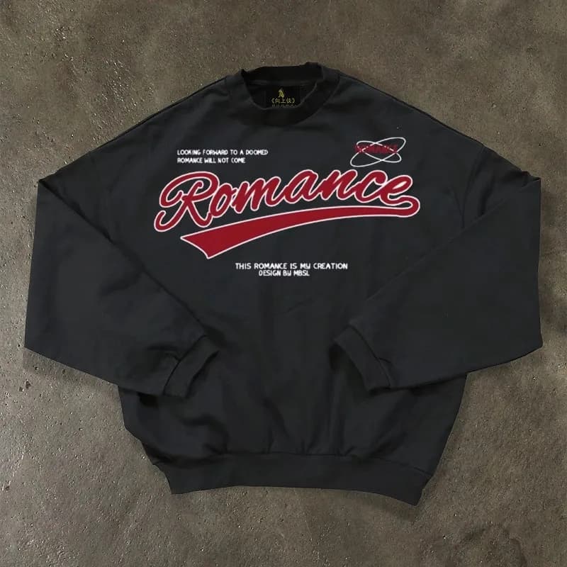 Thickened Long Sleeve Hoodie American Retro Unisex Oversize Couple Style Spring Autumn Casual Wear for Youth