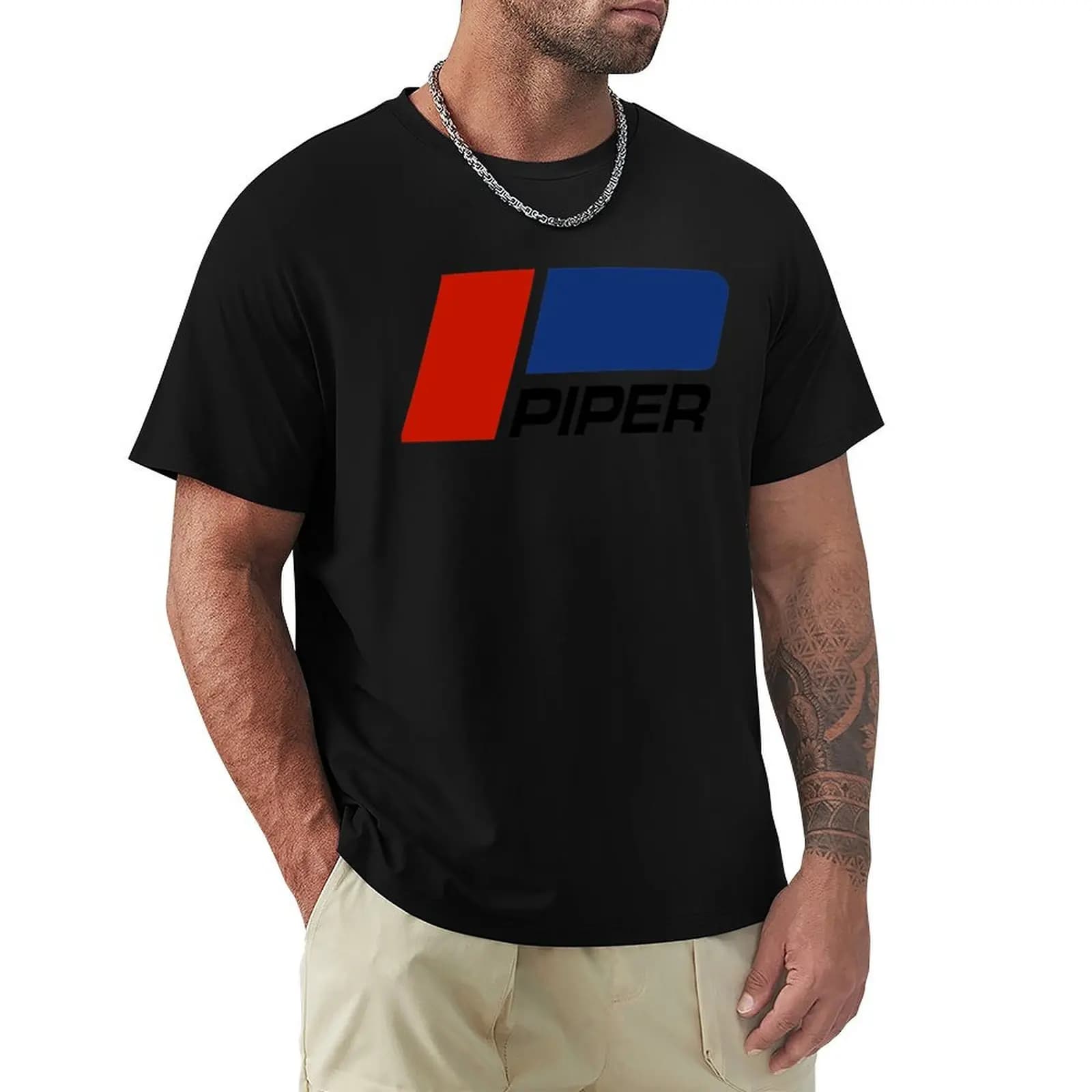 BEST TO BUY - T-shirt Piper Aircraft per esercizi in palestra, a maniche corte