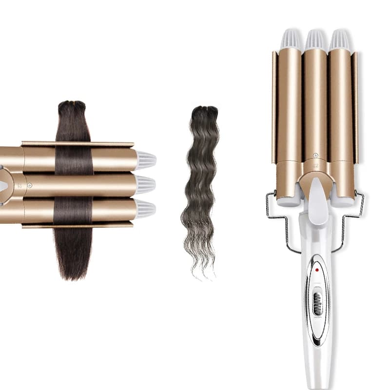 Professional Hair Tools: Triple Cylinder Ceramic Fittings, Hair Styler, Instruments for Undulating, Electric Hair Harnesses