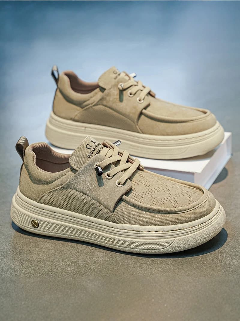Men's Summer Ice Silk Slip-On Canvas Shoes Breathable Casual Sports Trendy All-Match Low-Heel Round-Toe Rubber-Soled Sneakers