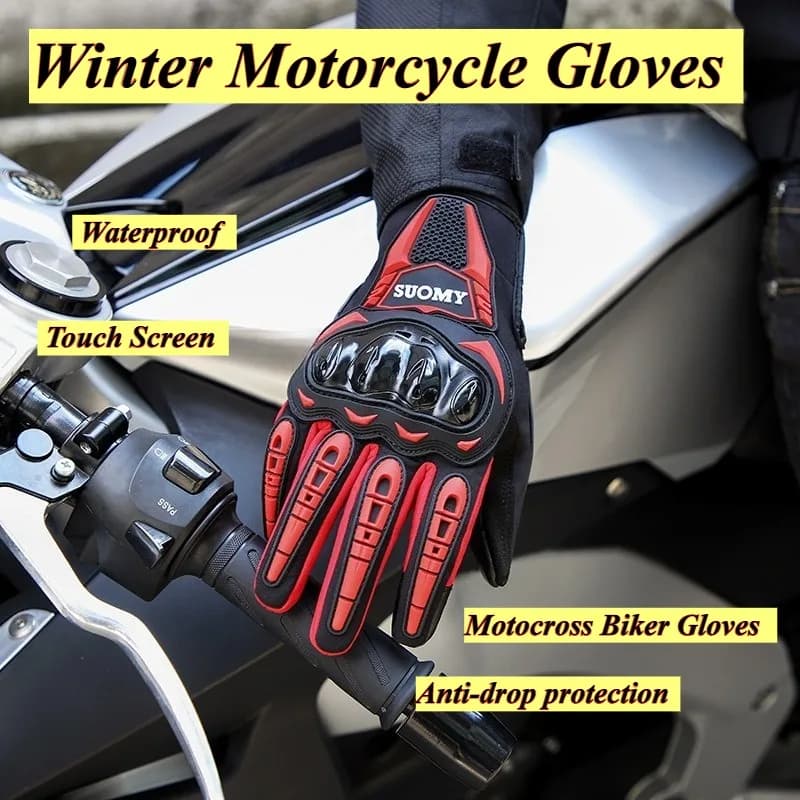 Winter Outdoor Waterproof Motorcycle Gloves Men Women Motocross Biker Gloves Touch Screen Moto Cycling Gloves