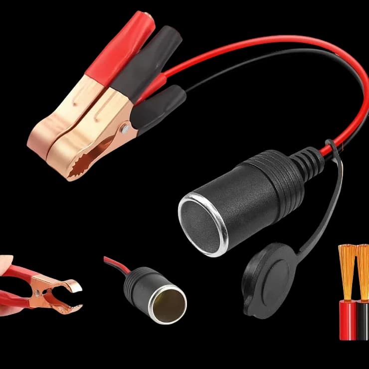 12 V car battery clip for cigarette lighter socket High Power pure copper adapter for automotive use
