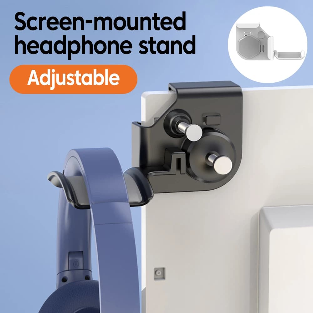 Universal Headphone Stand Holder Monitor Mount Hanger Headset Rack Holder Support For Home Internet Cafe Gaming Earphone Bracket
