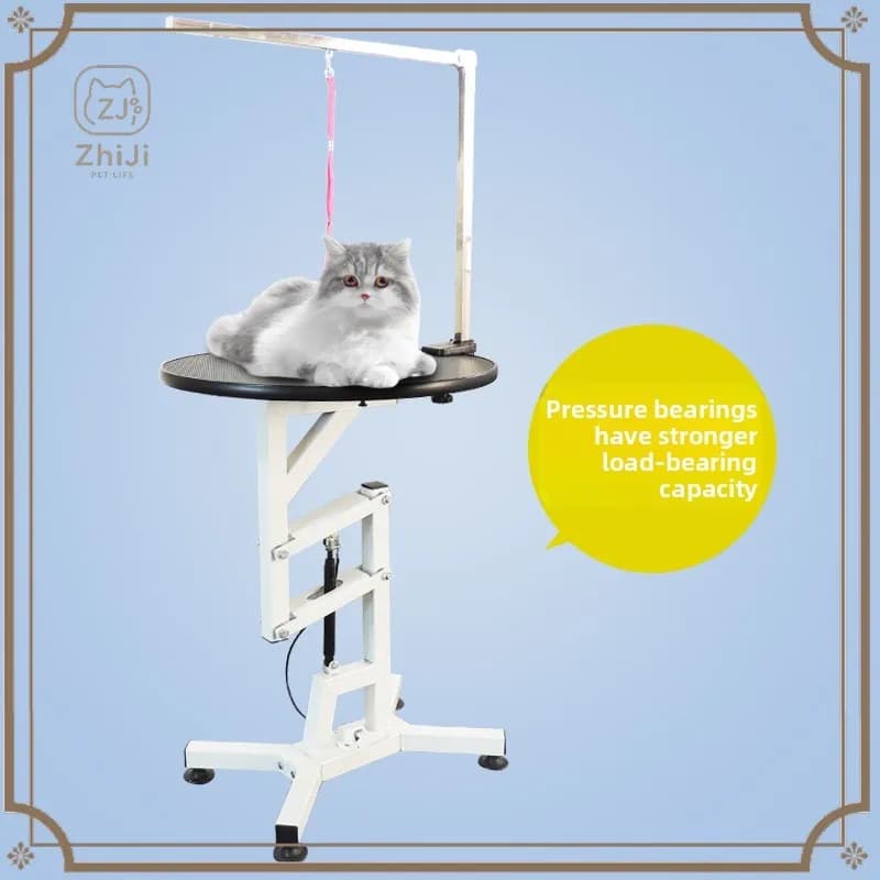 Pet Grooming Table Pneumatic Rotating Hydraulic Lifting Table Pet Store Medium and Small Dog Cat Air Pressure Grooming Tables