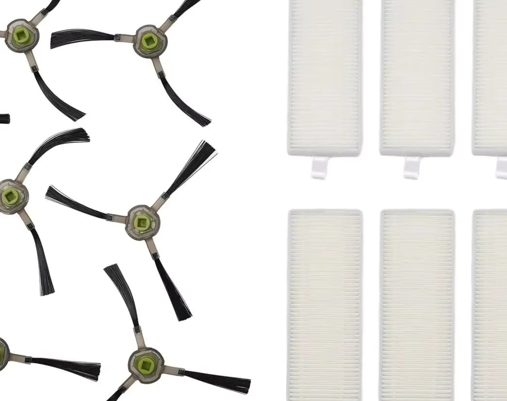Kit di Ricambio Filtro e Spazzole Laterali per Robot Aspirapolvere For Life K2 K3 K4 M210 M210S, Accessori per la Pulizia