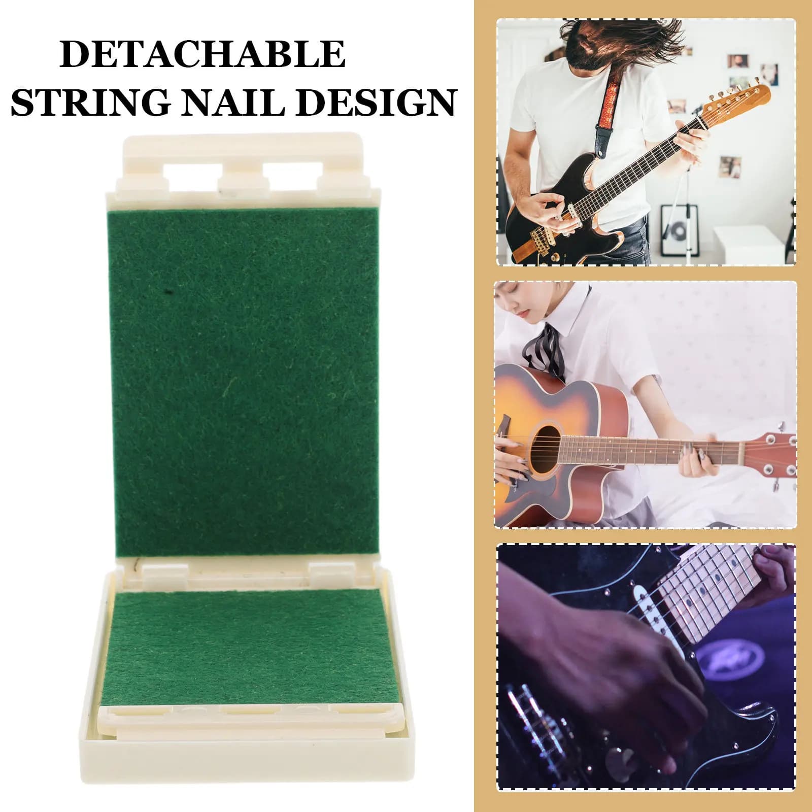 Strumento per la Pulizia delle Corde della Chitarra, Gommino Morbido Bianco per la Pulizia dei Tasti, Accessori Professionali per la Manutenzione di Chitarre Acustiche, Elettriche e Ukulele