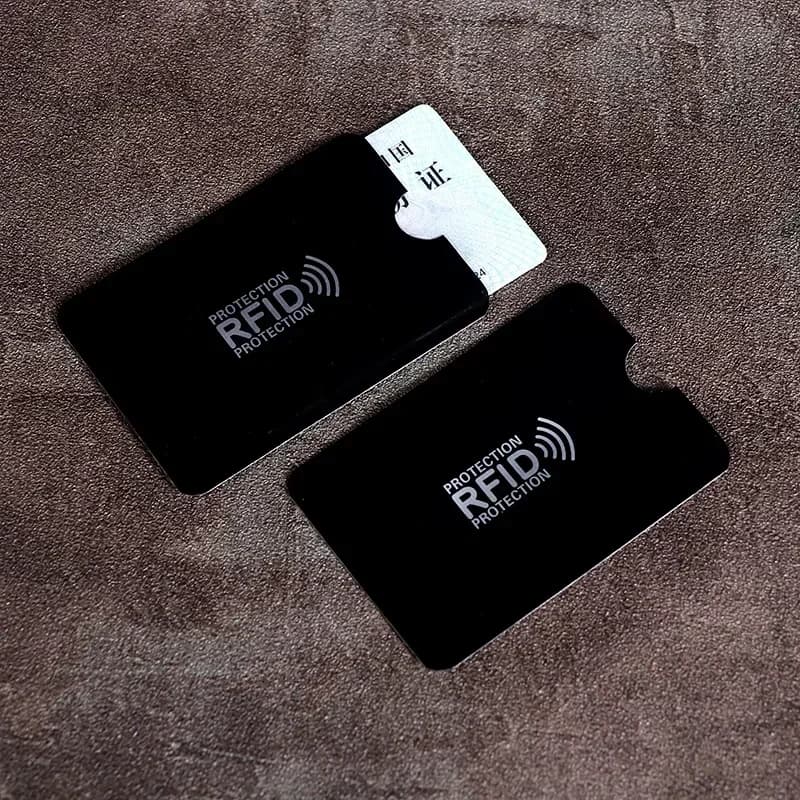 10 Pezzi Custodia Anti-Scansione per Carte di Credito NFC RFID, Protezione Anti-Magnetica in Foglio di Alluminio, Porta Carte Bancarie Portatile
