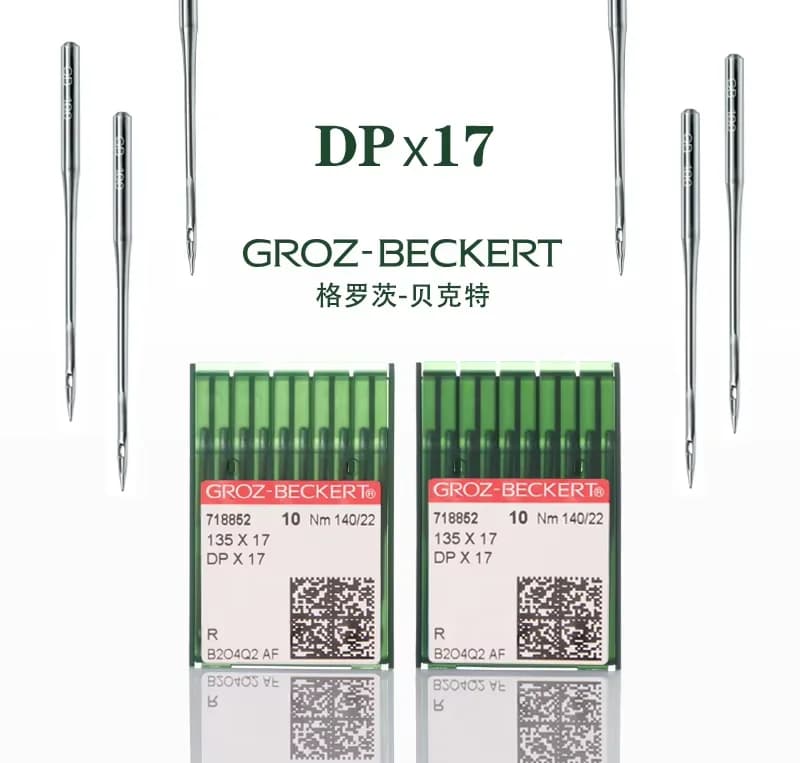 GROZ BECKERT 100PCS DPX17 Aghi per macchine da cucire piatte per computer per tutte le parti di macchine da cucire a punto annodato industriale di marca