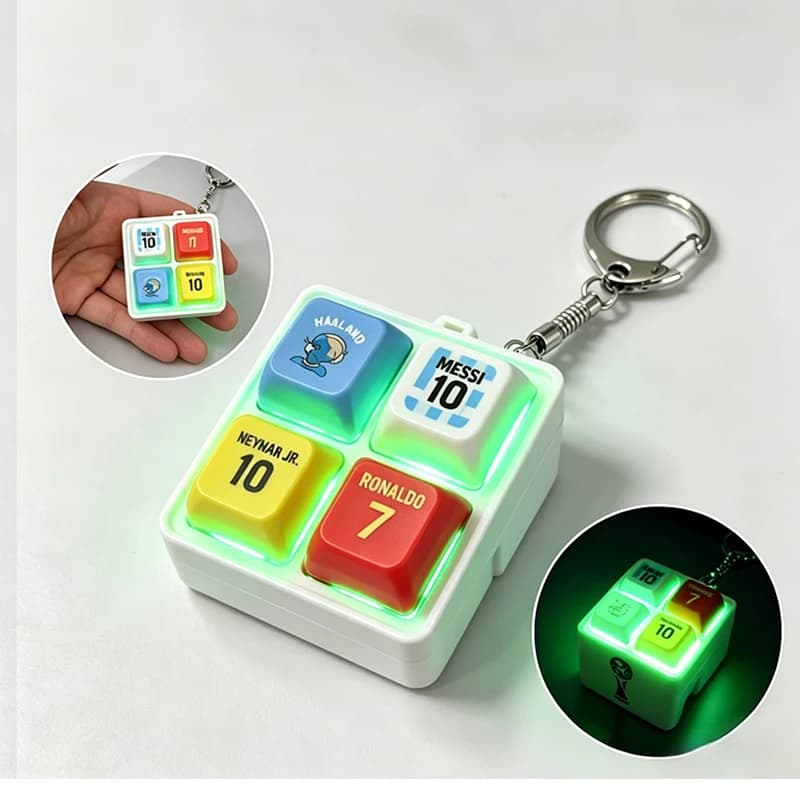 Hot Haaland soccer-themed keychain with siu sound and light-up buttons toy prank gift bag charm fun best gift