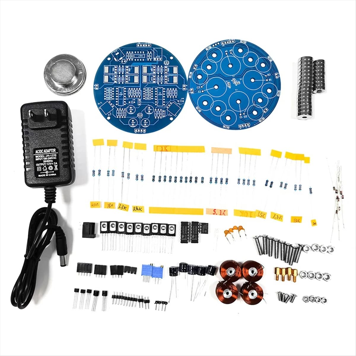 Nuovo kit fai da te a levitazione magnetica intelligente da 300 g Kit elettronico magnetico a sospensione DC12V 2A Spina americana