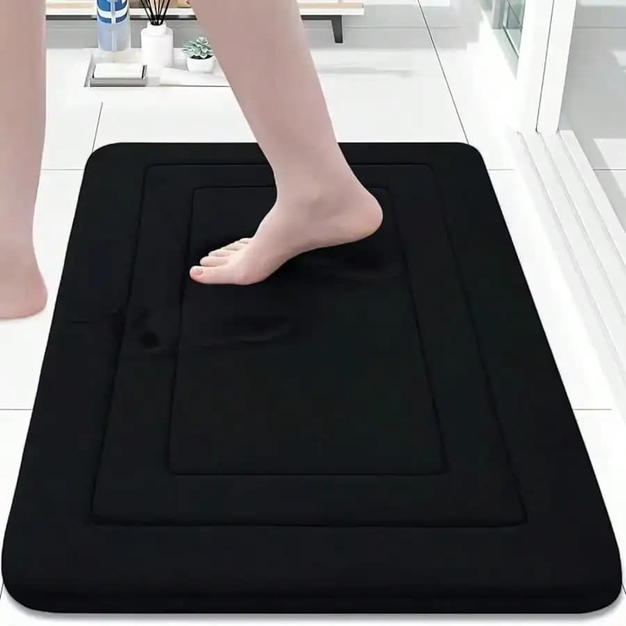 Tappetino da Bagno in Memory Foam | Tappeto da bagno morbido, assorbente, antiscivolo e ad asciugatura rapida (16"x24")