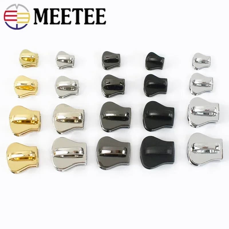 Meetee 10-50 pezzi 3 # 5 # 8 # 10 # Cursori con cerniera per borsa con cerniera in resina Kit di riparazione per testa con cerniera per cucire Accessori per cursori con cerniera tascabile fai-da-te
