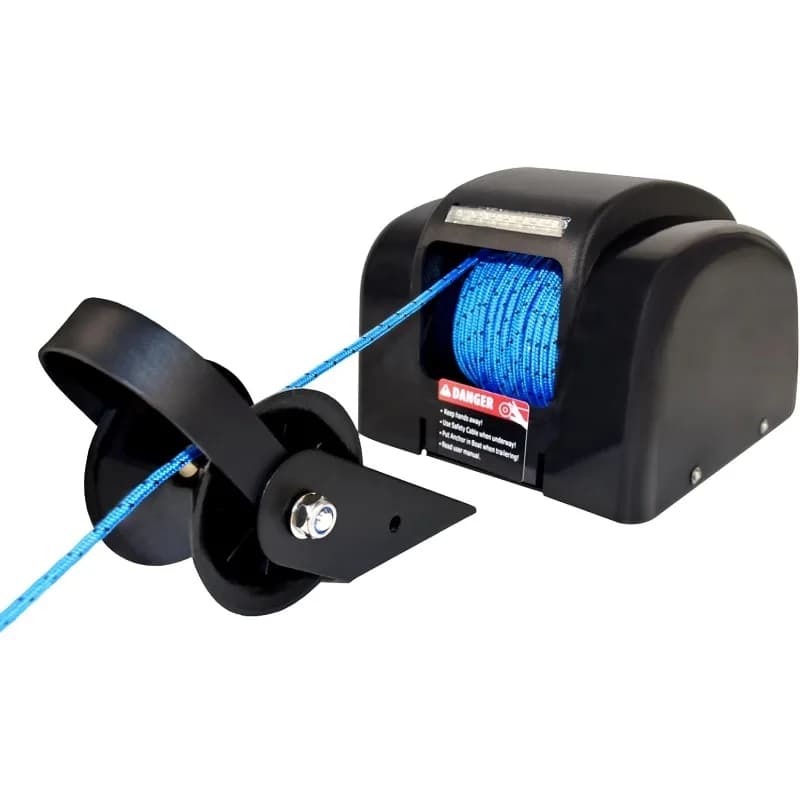 Verricello di ancoraggio per barca elettrico da 45 libbre, verricello di ancoraggio elettrico per acqua salata con telecomando wireless e corda di ancoraggio pre-avvolta da 98,42 piedi