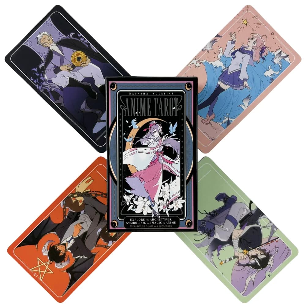 Le carte dei tarocchi anime Una mazzo da 78 cartoni animati carini per principianti Mazzo Oracle Visioni inglesi Divinazione Edizione Borad Giocando a giochi