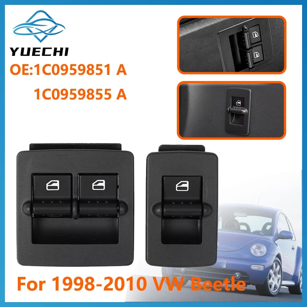NUOVO Finestra Interruttore Sinistra/Destra Per Il 1998-2010 VW Volkswagen Beetle 1C0959851 1C0959851A 1C0959855 1C0959855A 1C095959527