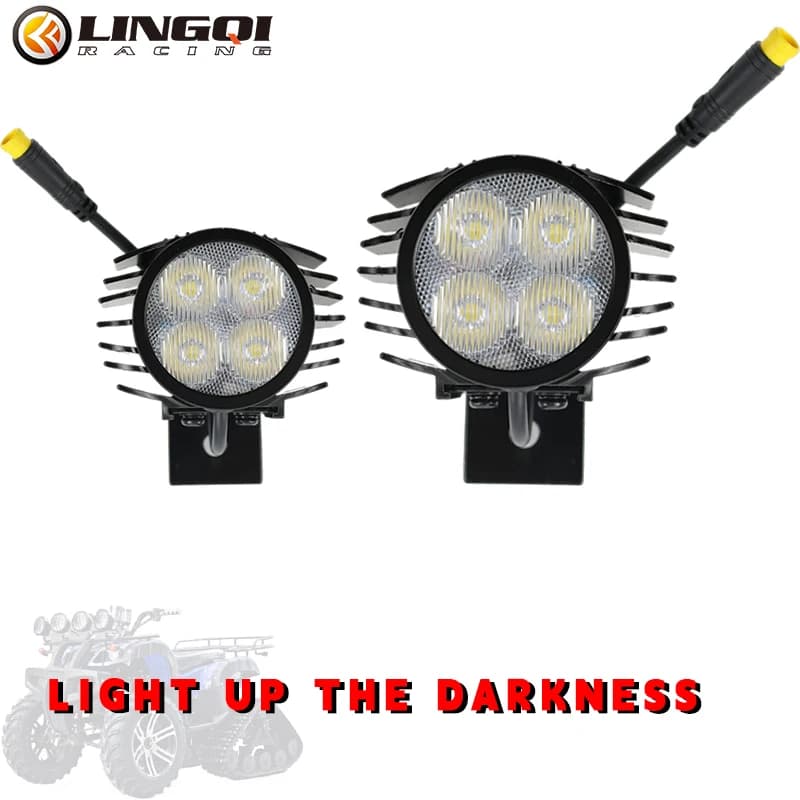 LYNNCHI Moto Luce anteriore due in uno con clacson Torcia impermeabile Faro per scooter elettrico Bici Ebike Parte di bicicletta