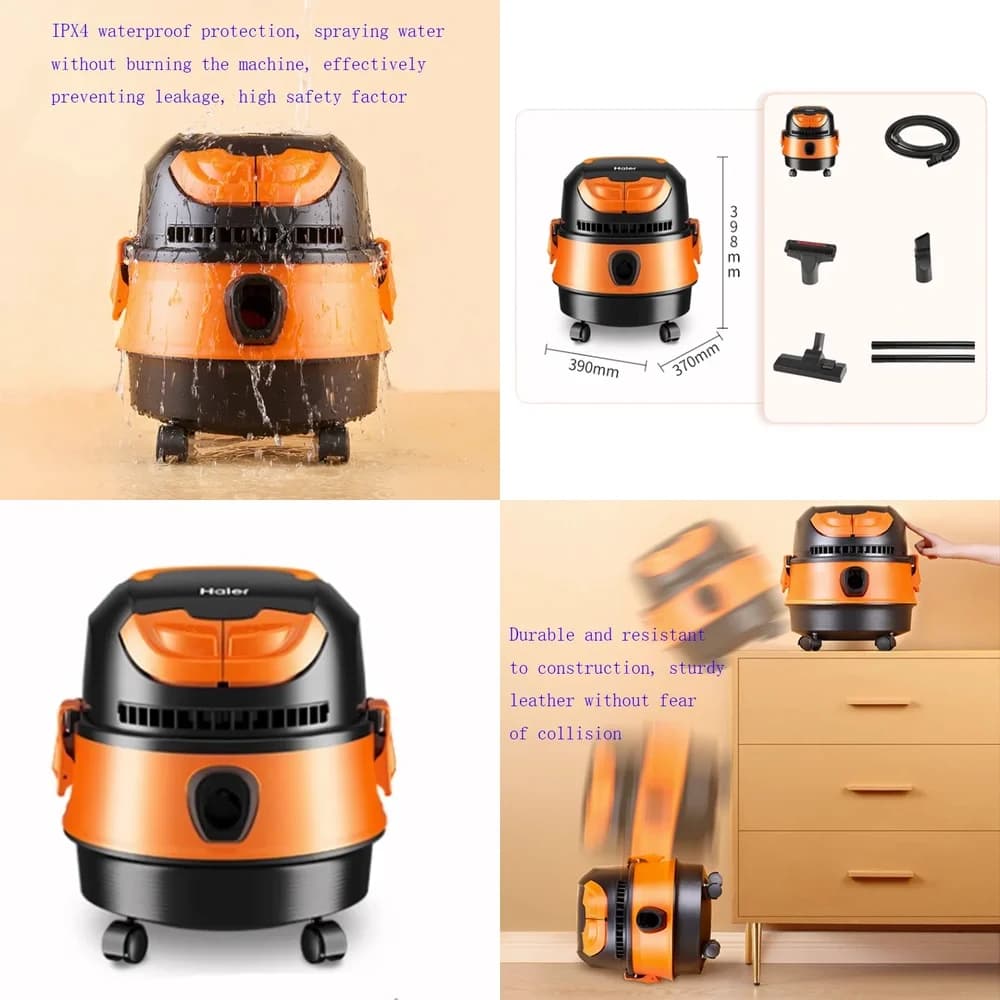 Aspirapolvere Multifunzione a Secco e Umido con Potenza di Aspirazione 18KPa, Design Intelligente per Uso Domestico 110V 220V