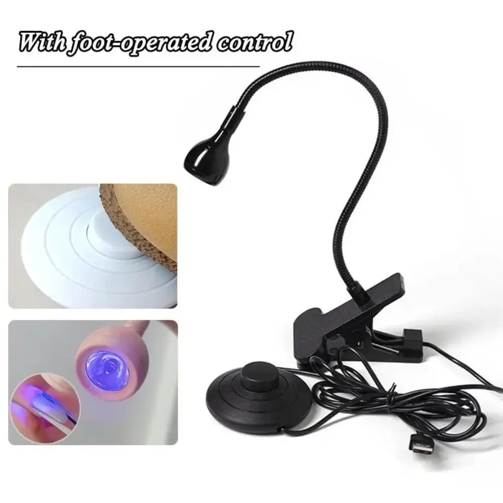 Portable 5W/3W UV Led Nail Lamp Pedal Switch Professional Nail Dryer Adjustable Head Gel Polish Polymerization Lamp Nail Care