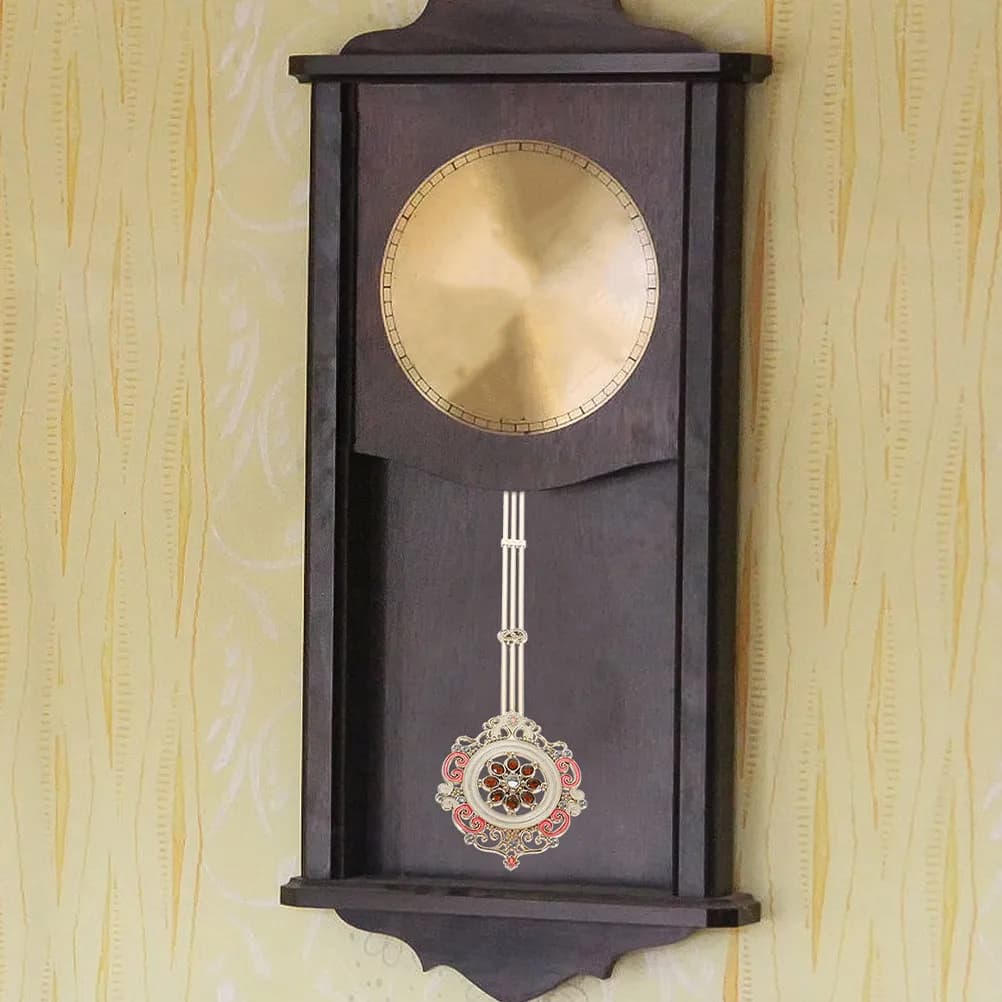 2 Pezzi Pendolo in Metallo per Orologio da Parete al Quarzo, Superficie Liscia, Materiale Stabile, Parti Decorative Fai-da-Te per Orologio da Parete