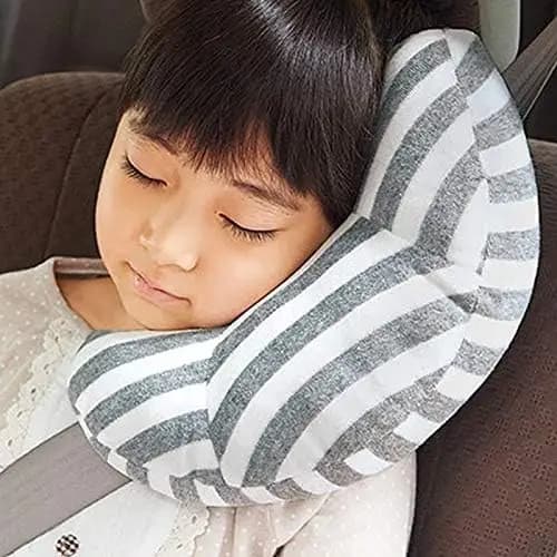 Cuscino per il collo dell'auto reversibile portatile adatto per auto - Collo da viaggio con copertura protettiva per le spalle, collo morbido per la guida e il sonno