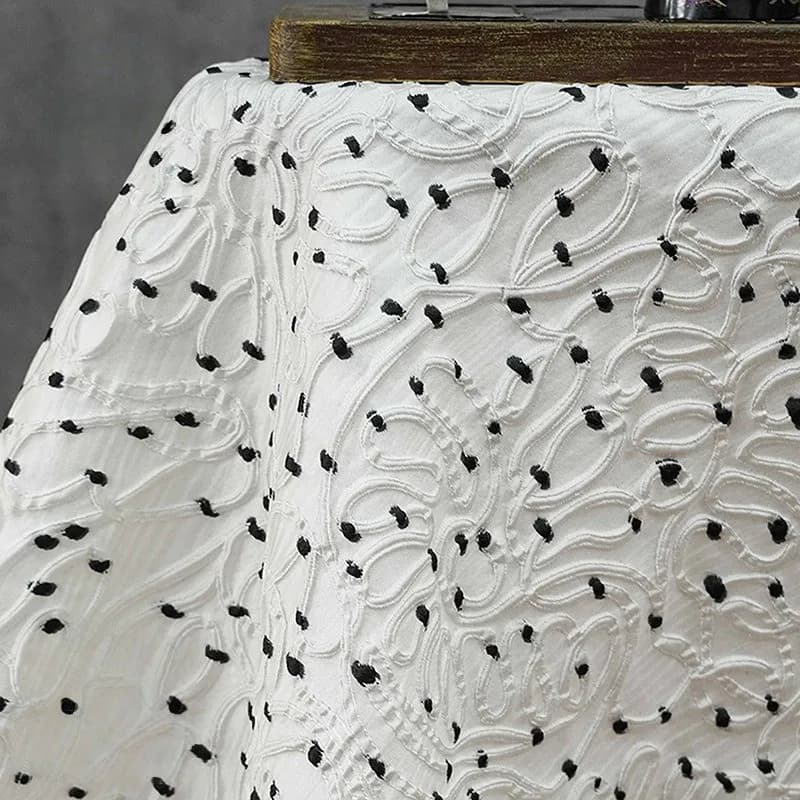 1M Embossed Floral Jacquard Fabric Wedding Dresses Gowns Cushions Material Home Decor DIY Dress Coat Designer Material