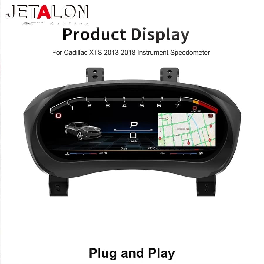 Smart Cluster Update Tool with Speedometer for Cadillac XTS 2013-2018, 12.3 LCD Screen for Dashboard and Speedometer