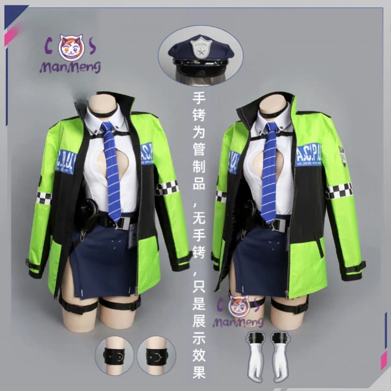 D: Killer Wife Secret detective Cosplay Costume Game Nikke New Halloween Carnival Woman Police Uniform Skirt Hat Shirt Props