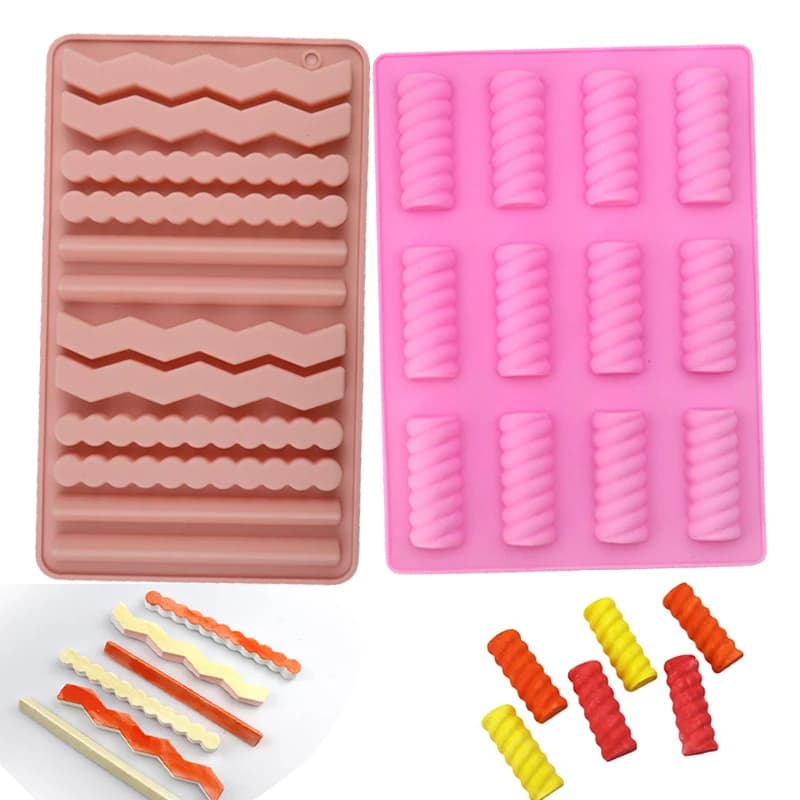 Nuovo stampo in silicone per barra di cioccolato, bastoncino, teglia per biscotti, cubetti di ghiaccio, caramelle, proteine, energia, cera, pastello fuso, accessori da cucina, strumenti
